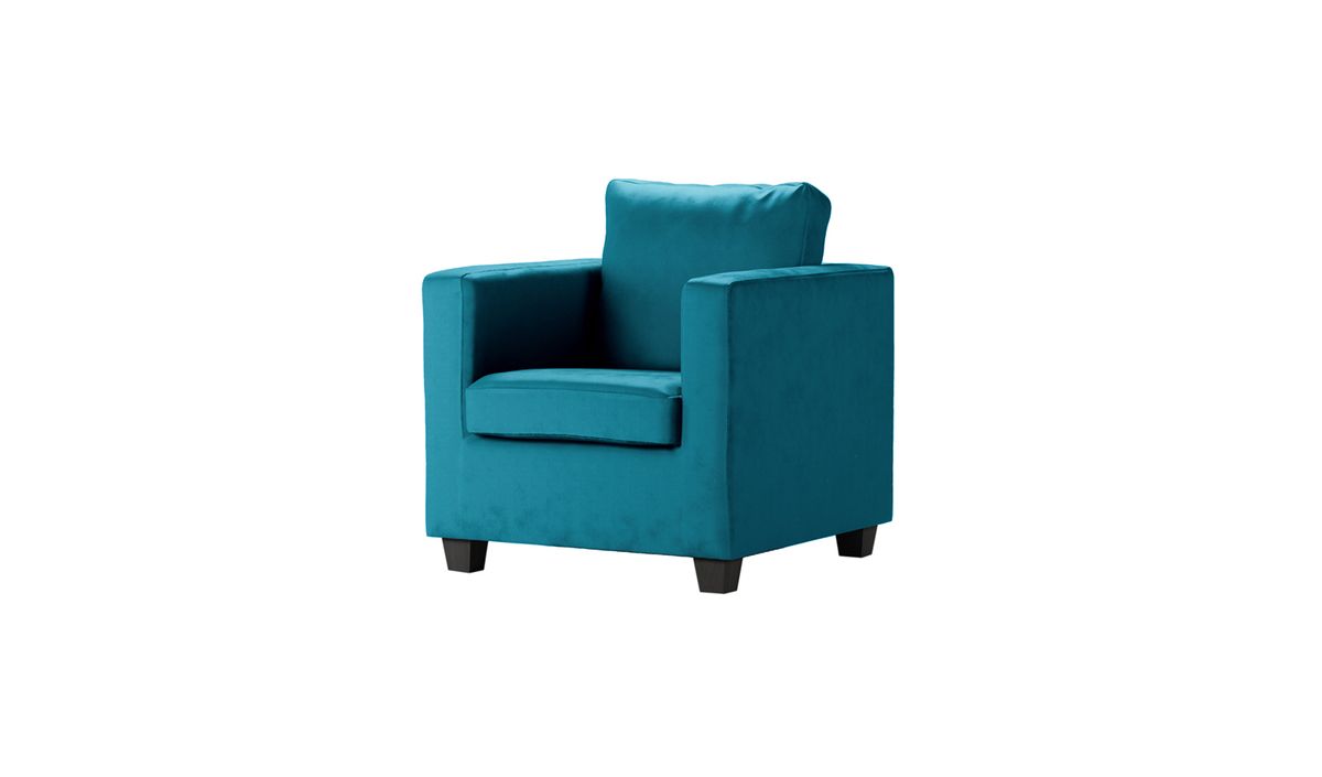 Fauteuil Thunder, Velluto 36 - Bleu paon