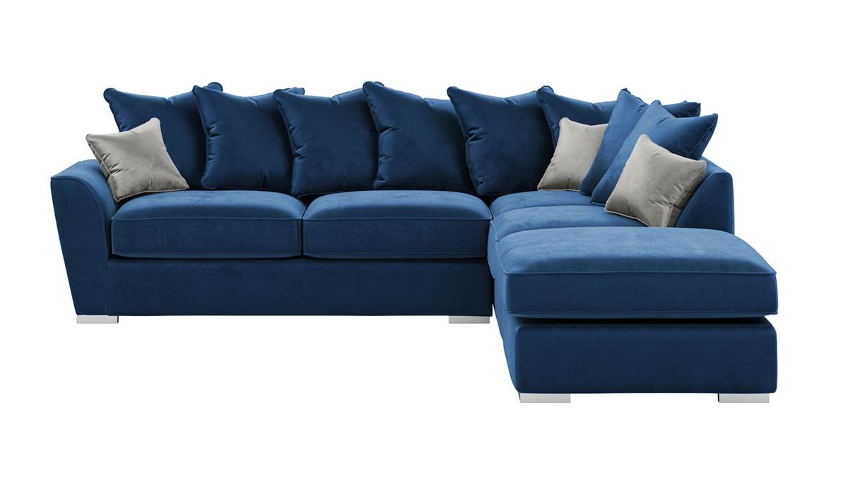 Canapé d’angle droit à coussins Majestic