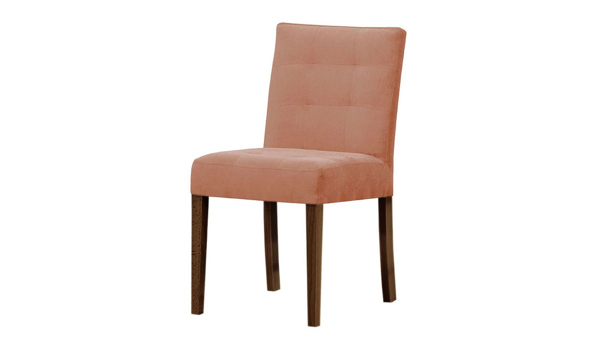 Chaise Mia, rose delavé - Kronos 29, Couleur des pieds: Chêne foncé