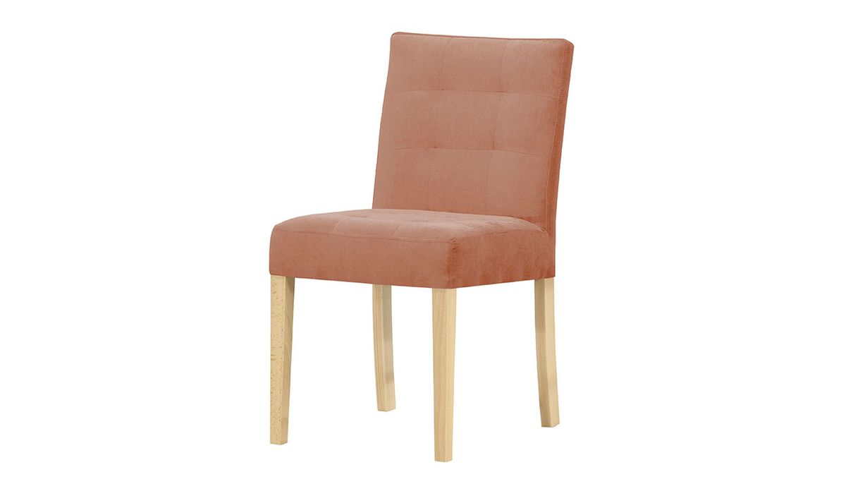 Chaise Mia, rose delavé - Kronos 29, Couleur des pieds: Chêne clair