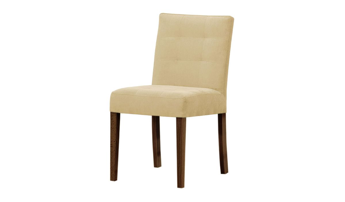Chaise Mia, crème - Kronos 35, Couleur des pieds: Chêne foncé