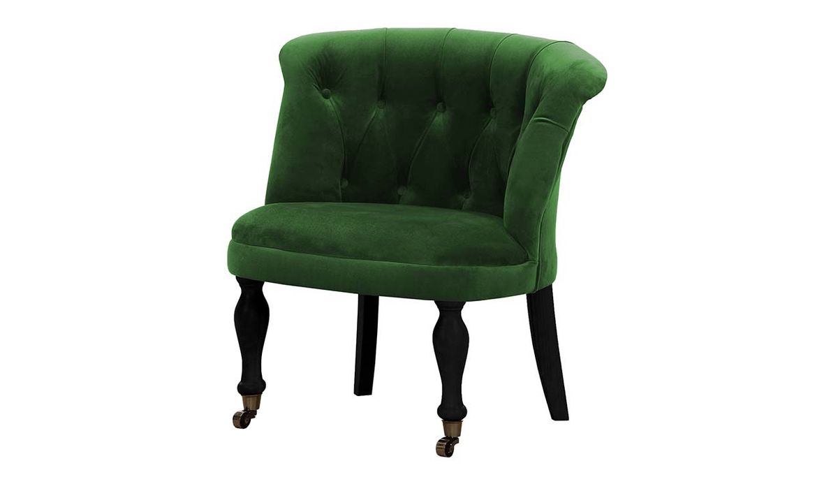 Chaise Schino, vert bouteille - Kronos 14, Couleur des pieds: Noir