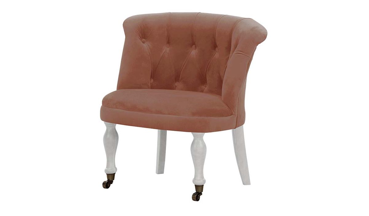 Chaise Schino, rose delavé - Kronos 29, Couleur des pieds: Blanc