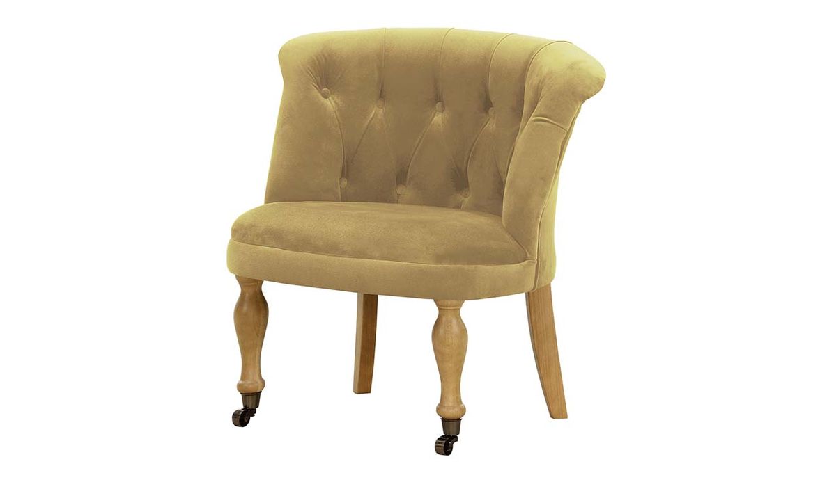 Chaise Schino, crème - Kronos 35, Couleur des pieds: Chêne clair