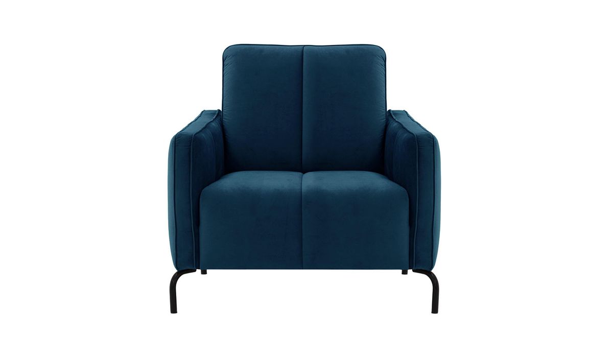 Fauteuil Opus Velvet, bleu - Velluto 11