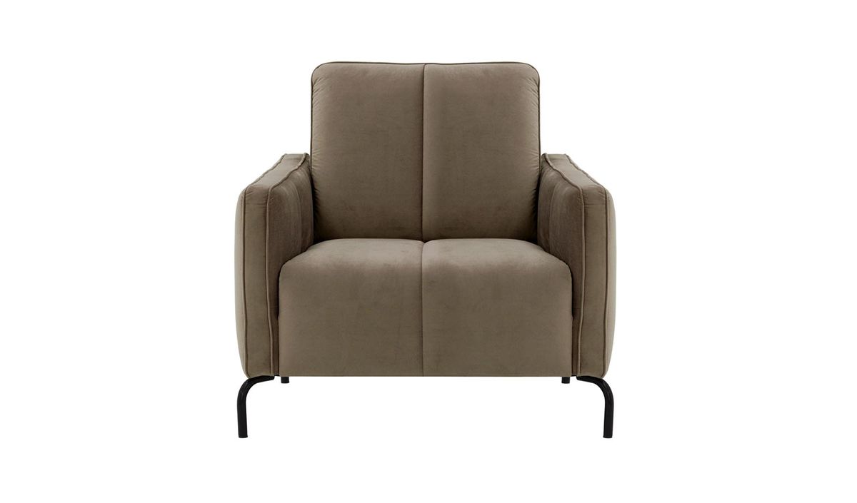 Fauteuil Opus Velvet, gris éléphant - Velluto 17