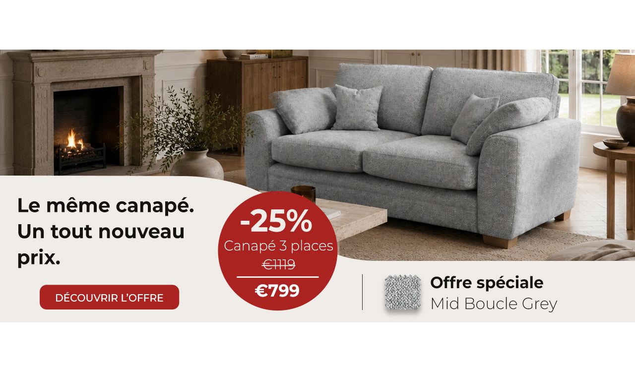 Le même canapé, à un tout nouveau prix