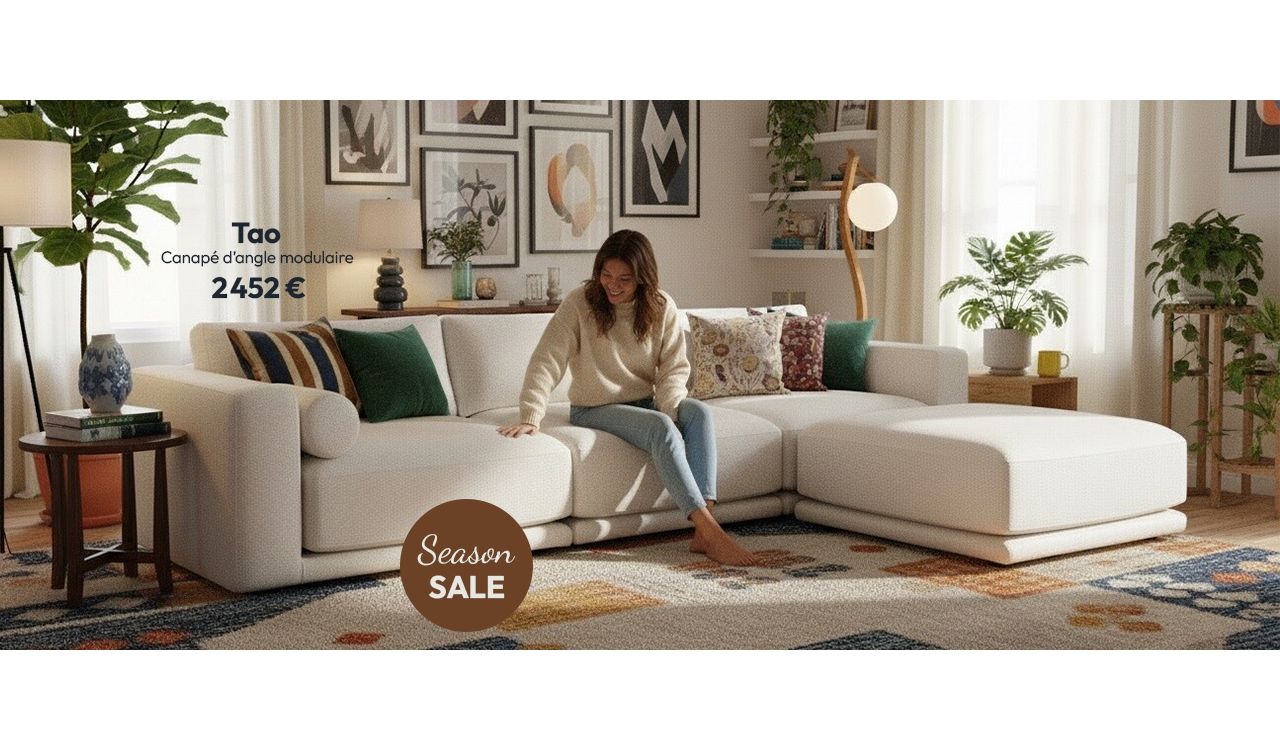 Canapé d’angle modulaire Tao